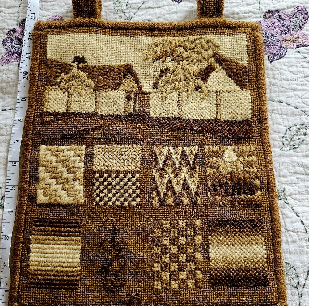 Mid-Century Needlepoint Wall Hanging